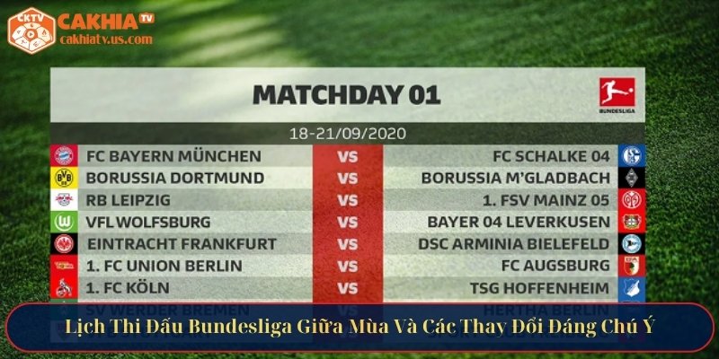 Lịch thi đấu Bundesliga
